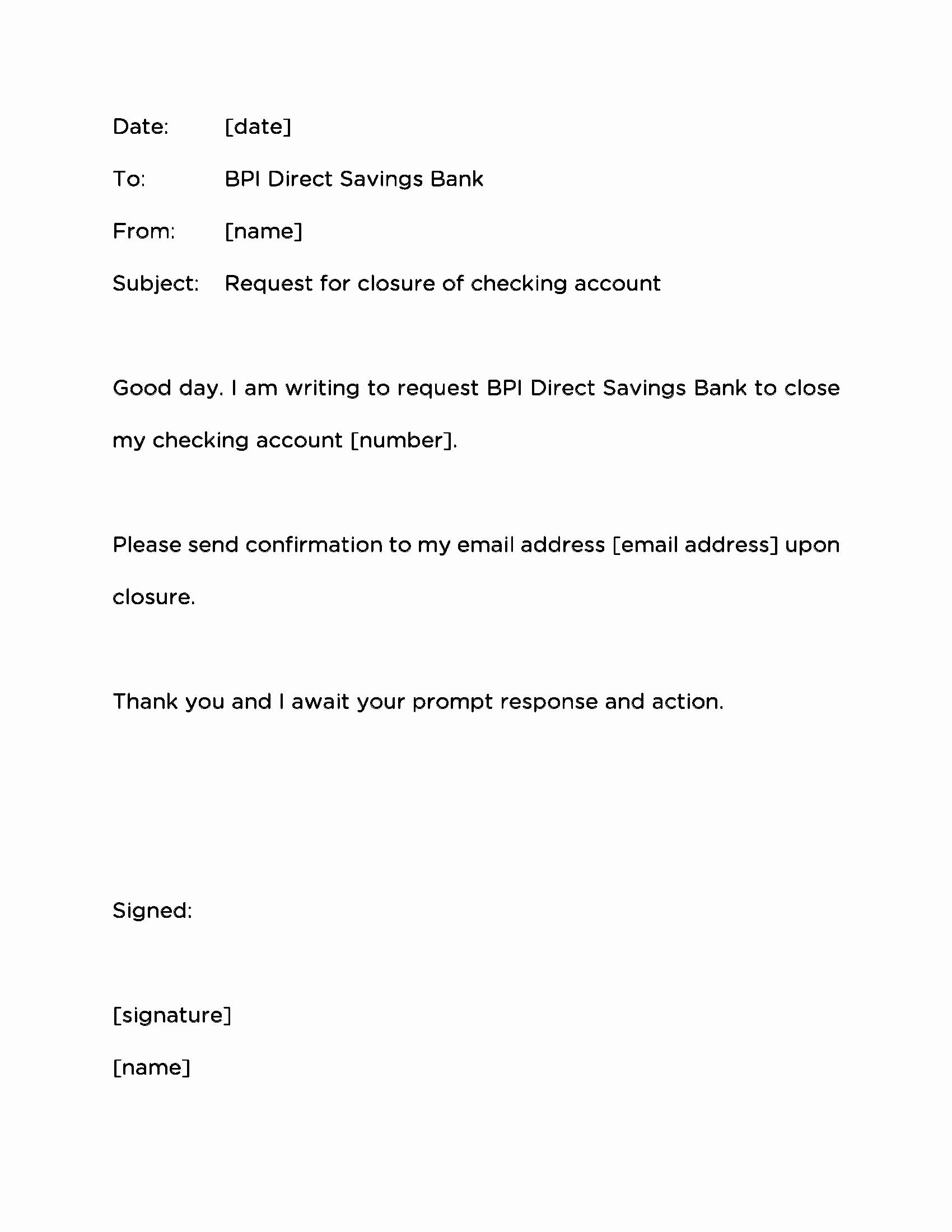 Letter to Close Bank Account Lovely How to Close Your Savings and Checking Accounts at Bpi