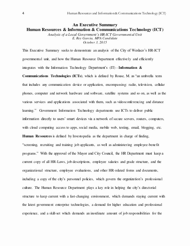 Letter to Garcia Pdf Unique Executive Summary Human Resources and Information