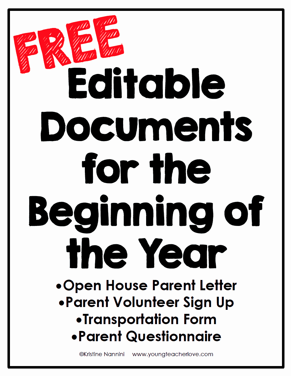 Letters to Parents Template Elegant Open House and Meet the Teacher Night Freebies Young