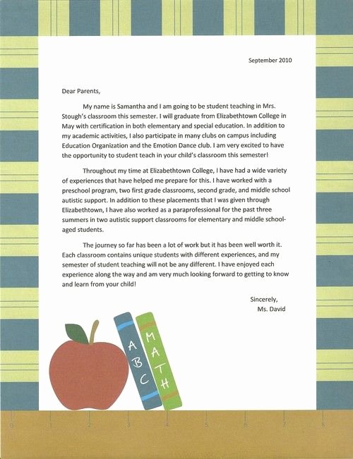 Letters to Parents Template Luxury Best 25 Teacher Introduction Letter Ideas On Pinterest