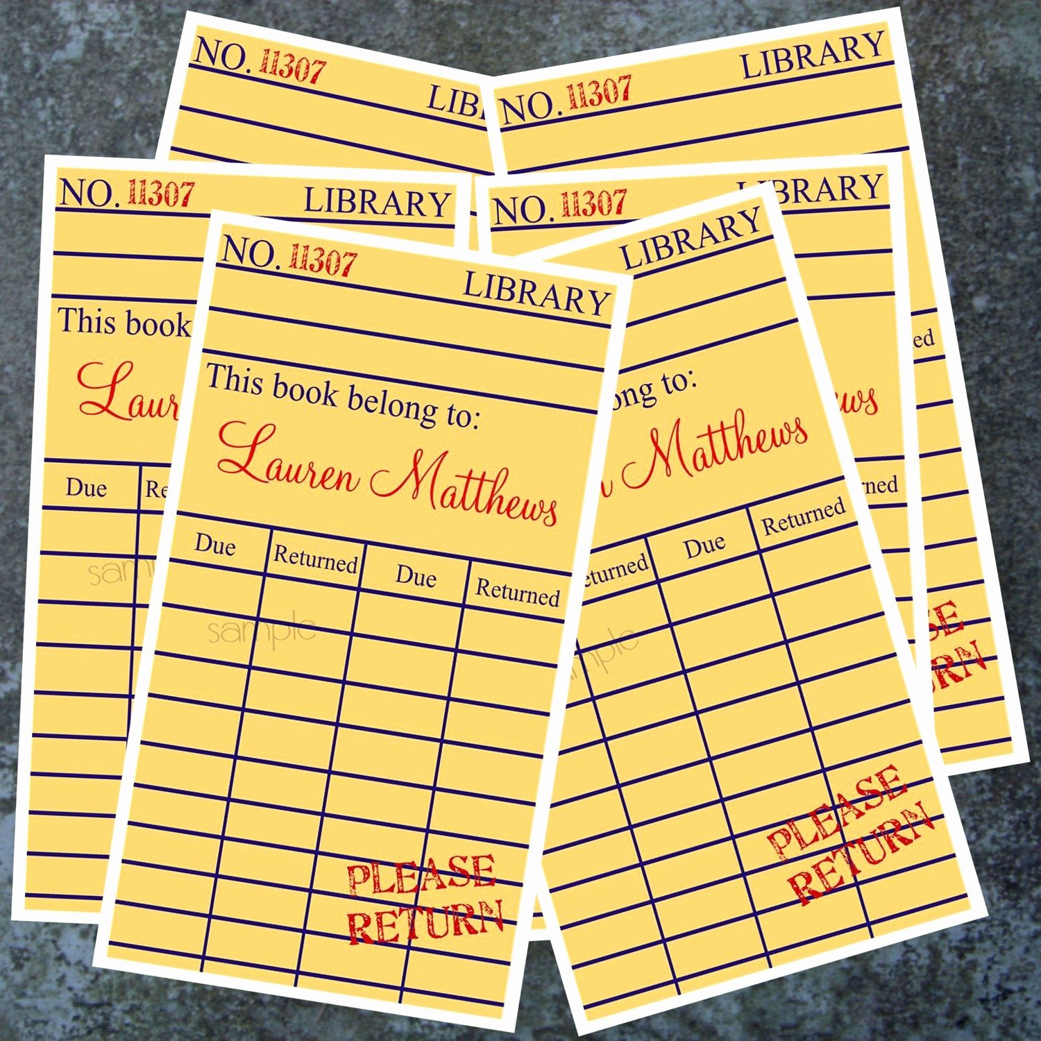 Library Checkout Card Template Awesome Personalized Library Book Stickers Library Book Ex Libris