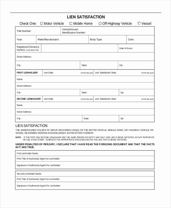 Lien Release Letter Template Best Of Sample Release Of Lien form 9 Free Documents In Pdf Doc