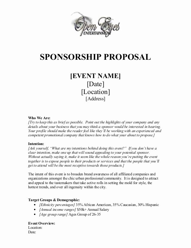 Liquor Sponsorship Proposal Elegant Template for Sponsorship Proposal