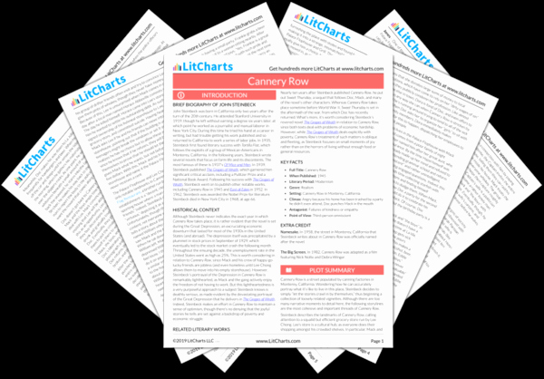 Litcharts Grapes Of Wrath Elegant Cannery Row Study Guide From Litcharts