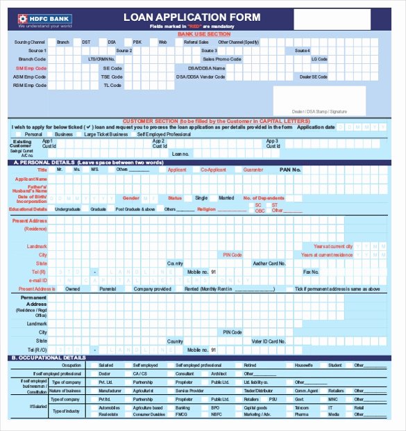 Loan Application form Sample Elegant 10 Loan Application Templates Pdf Doc