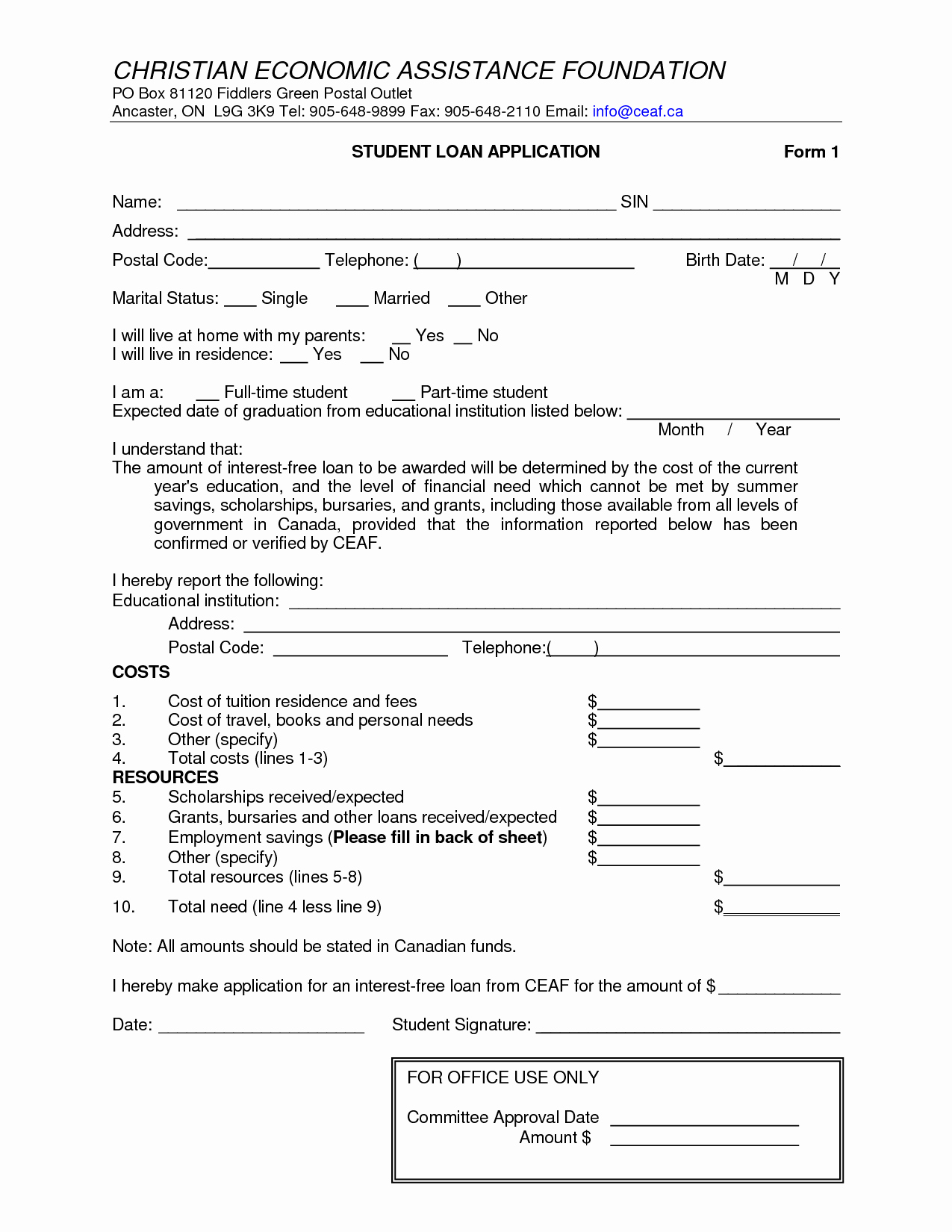 Loan Application Templates Awesome Free Printable Loan Template form Generic