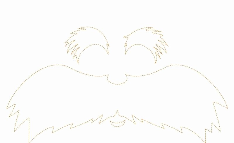Lorax Eyebrow Template Elegant White Mustache Template