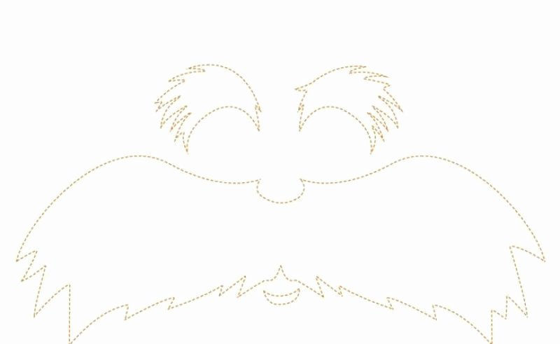 Lorax Eyebrow Template Elegant White Mustache Template