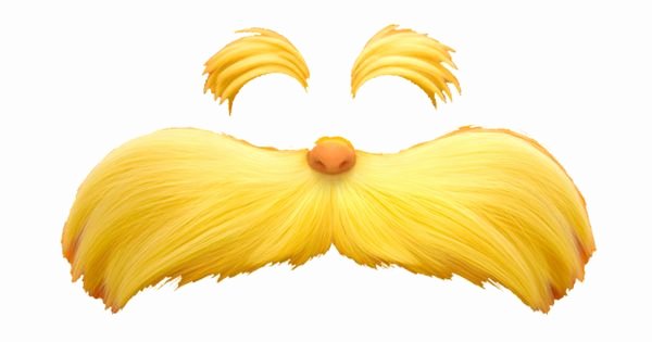 Lorax Eyebrow Template Fresh Lorax Mustache Cut Out