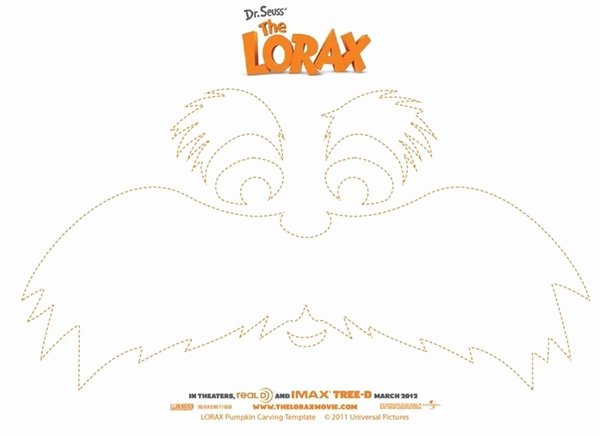 Lorax Eyebrow Template New Free Downloadable Lorax Pumpkin Stencil