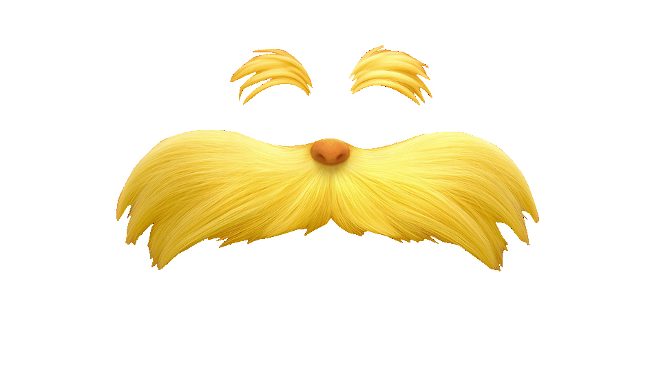 Lorax Mustache And Eyebrows Template