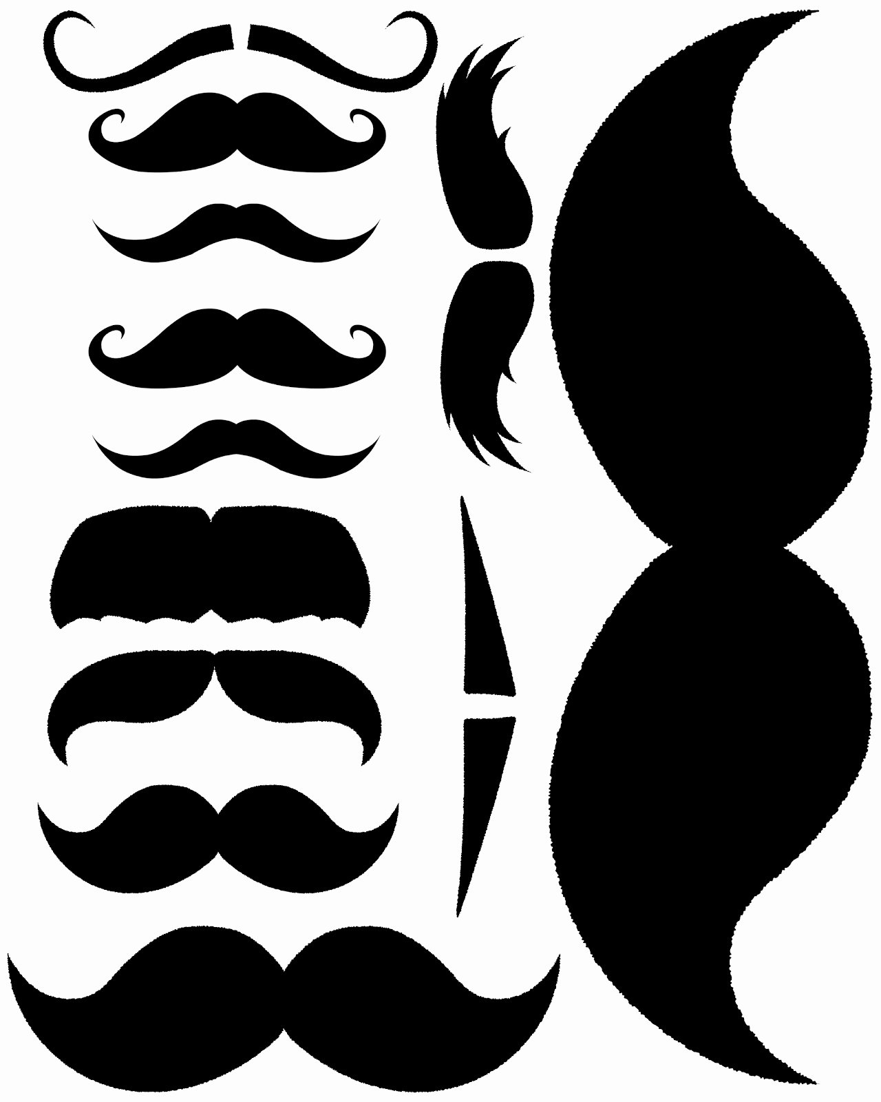 Lorax Mustache And Eyebrows Template