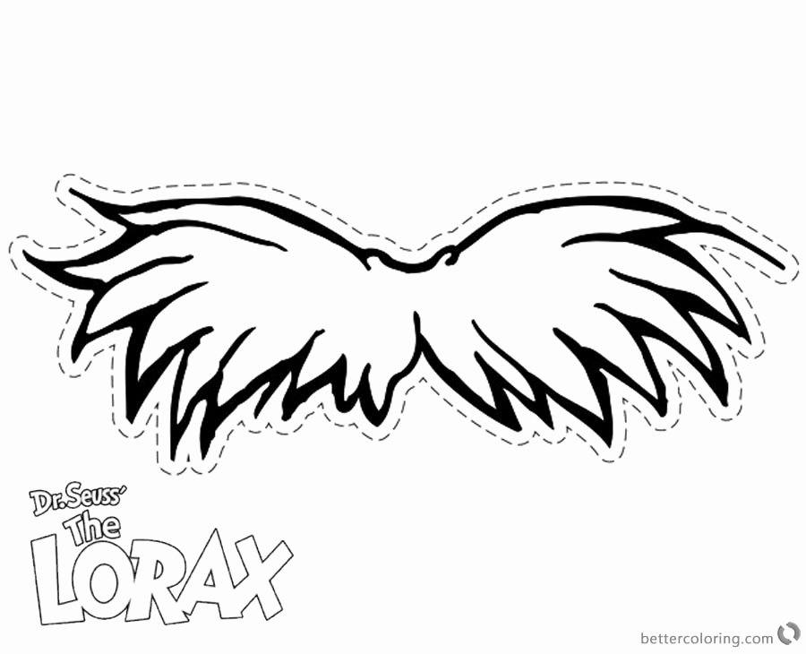 Lorax Mustache Printable Beautiful Lorax Mustache Coloring Pages Free Printable Coloring Pages