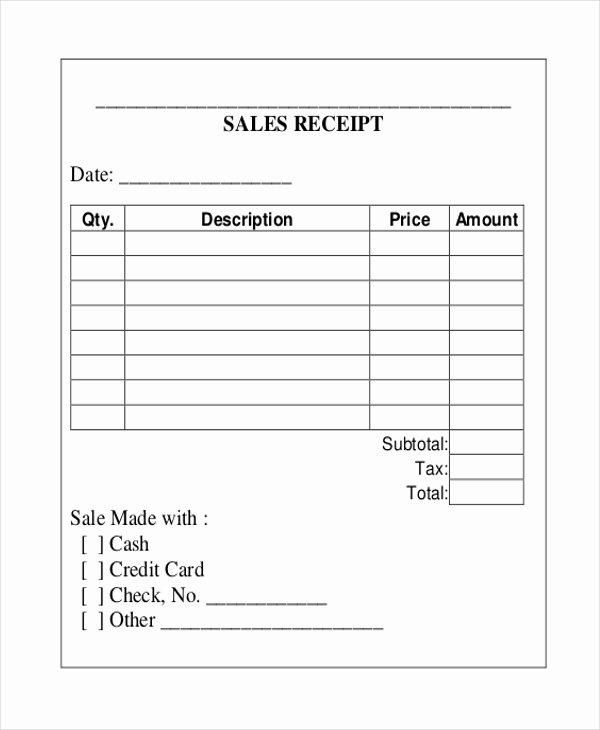 Lost Receipt form Template Elegant Sample Printable Receipt form 10 Free Documents In Pdf