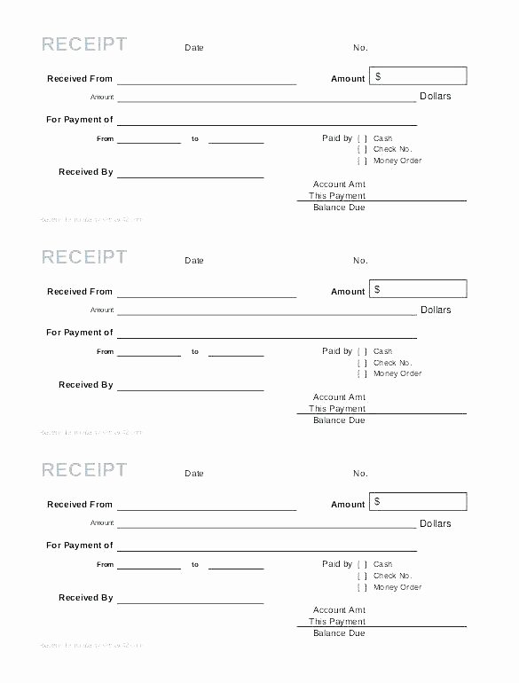 Lost Receipt Form Template