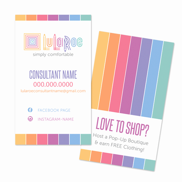 Lularoe Business Card Template Awesome Lularoe Business Cards Home Fice Approved Hashtag Bg