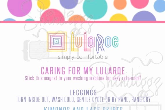 Lularoe Business Card Template Awesome Lularoe Care Cards Circles Polka Dots Digital Image by