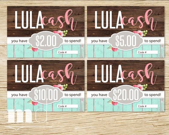 Lularoe Gift Certificate Template Beautiful Lula Cash Coupon Moolah Money Roe Bucks Coupon Voucher