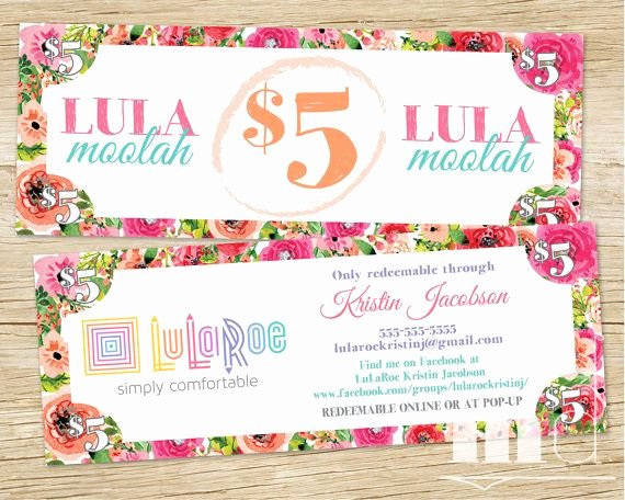 Lularoe Gift Certificate Template Elegant Lularoe Cash Lulamoolah Lula Moolah Lula Mula Gift