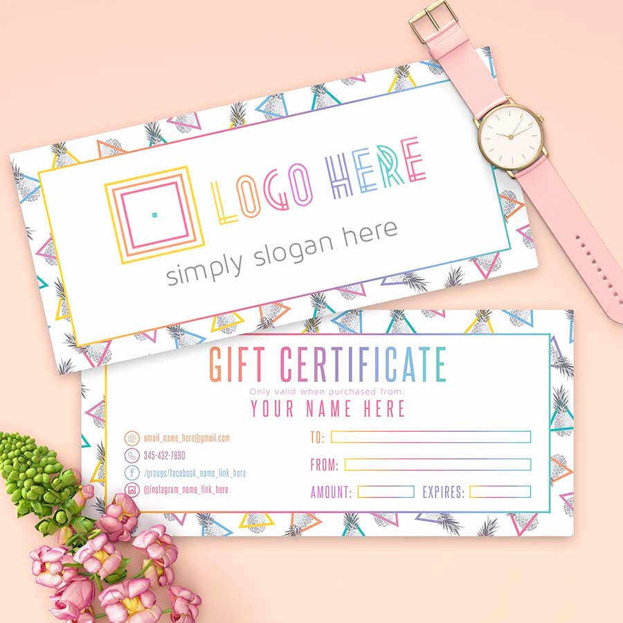 Lularoe Gift Certificate Template Elegant Pineapple Gift Certificate for Llr Consultant Cutergb