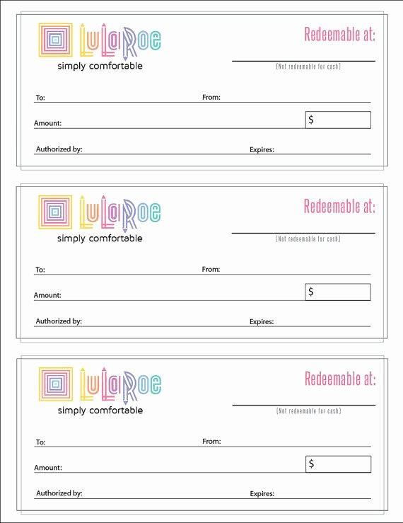 Lularoe Gift Certificate Template Lovely Digital File Lularoe Gift Certificate by