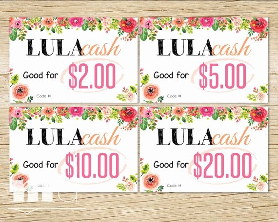 Lularoe Gift Certificate Template Luxury Lularoe Cash Coupon Lulacash Lulamoolah Coupon Llr Gift