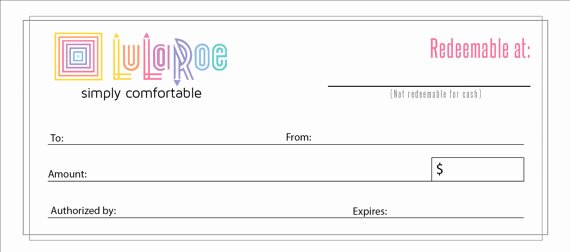 Lularoe Gift Certificate Template New 25 Of Lularoe Party Fillable Template