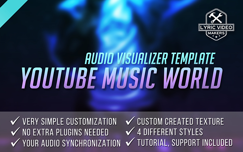 Lyric Video after Effects New Buy Music Visualizer Template for after Effects