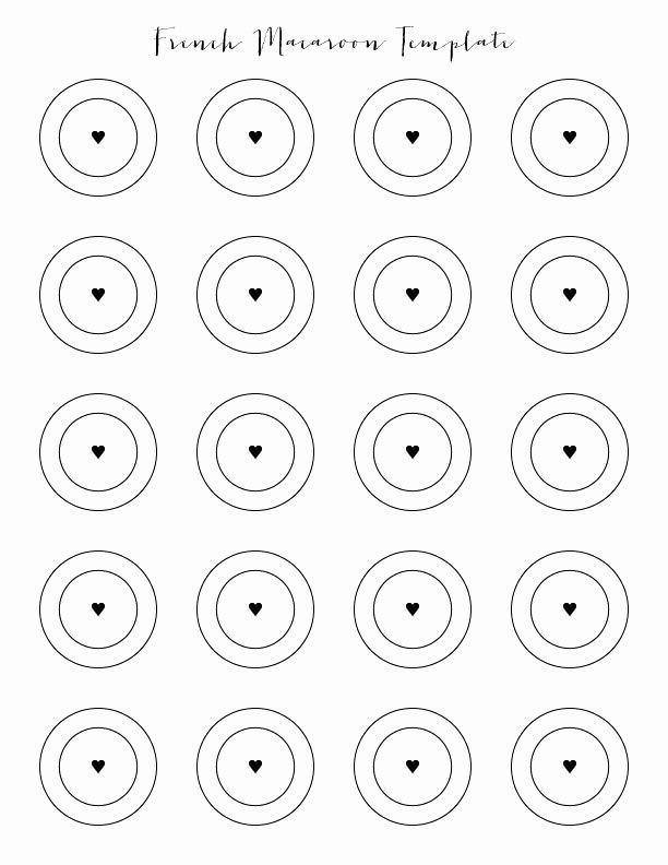 Macaron Printable Template Awesome French Macaroon Piping Template Macarons
