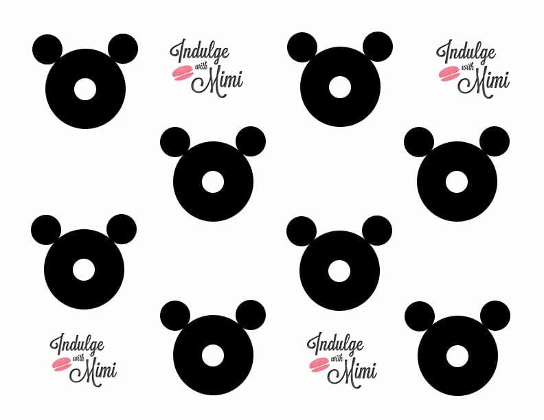 Macaron Template 2 Inch Elegant Bear Macaron Template