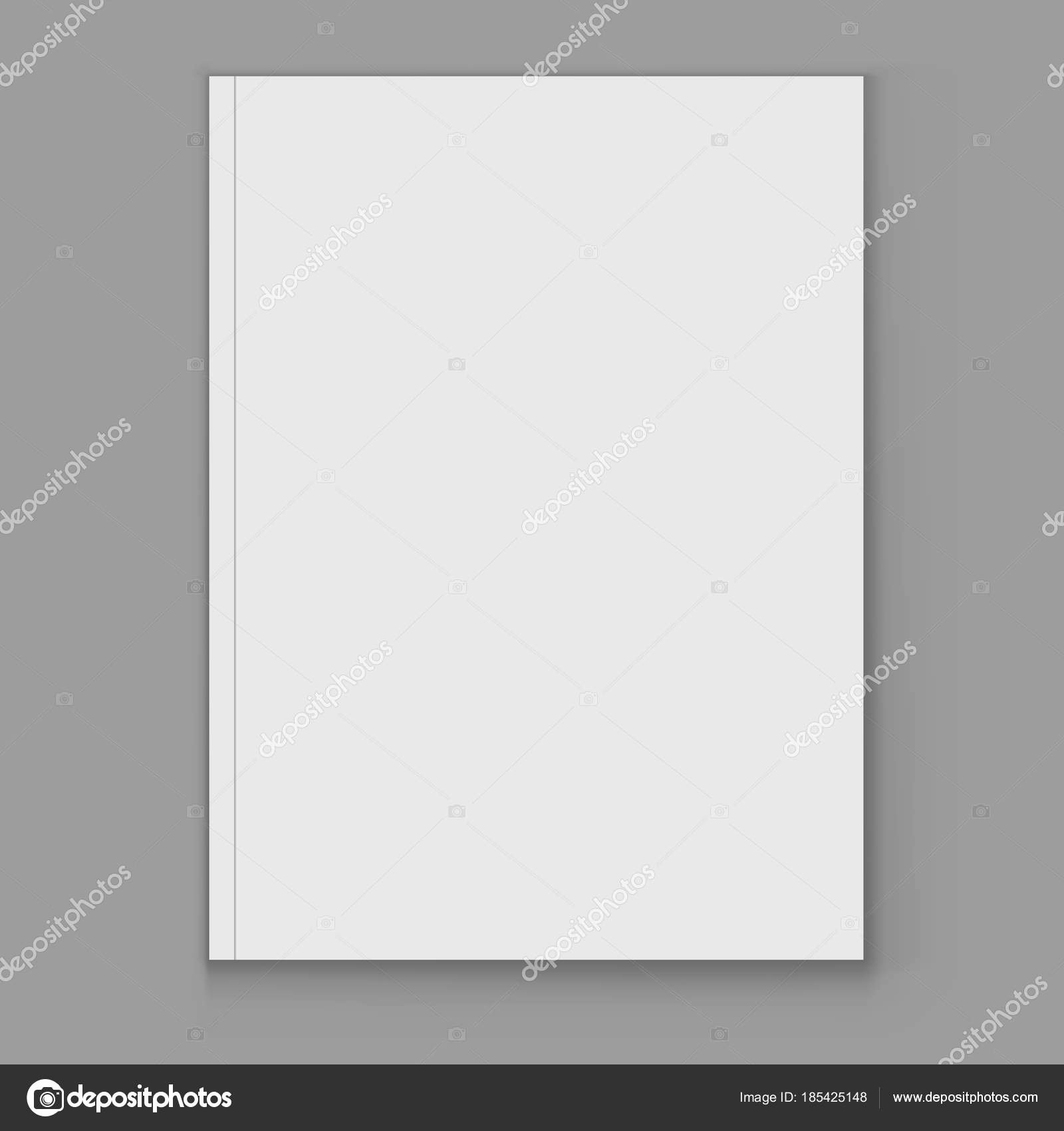 Magazine Cover Blank New Blank White Magazine Cover Page Vector Template — Stock