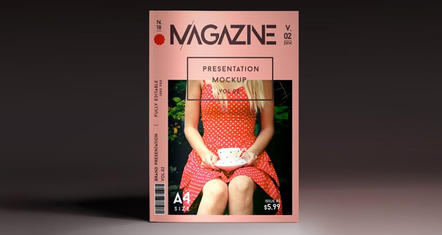 Magazine Cover Templates Psd Fresh A4 Psd Magazine Mockup View Vol2