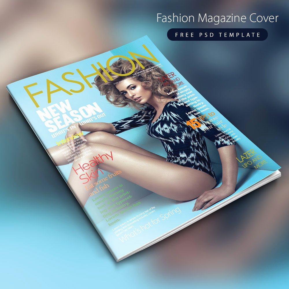 Magazine Cover Templates Psd Unique Fashion Magazine Cover Free Psd Template Download