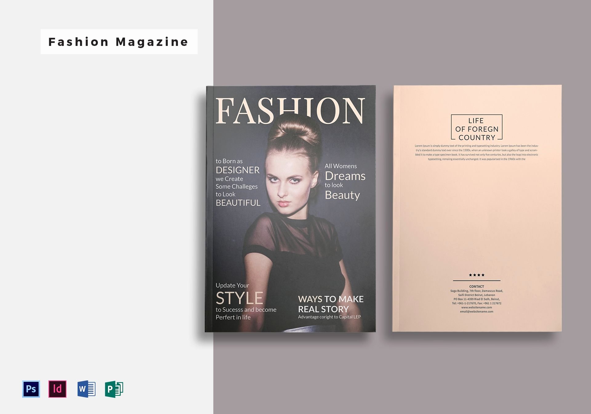 Magazine Template Free Word Unique 28 Pages Fashion Magazine Template In Psd Word Publisher