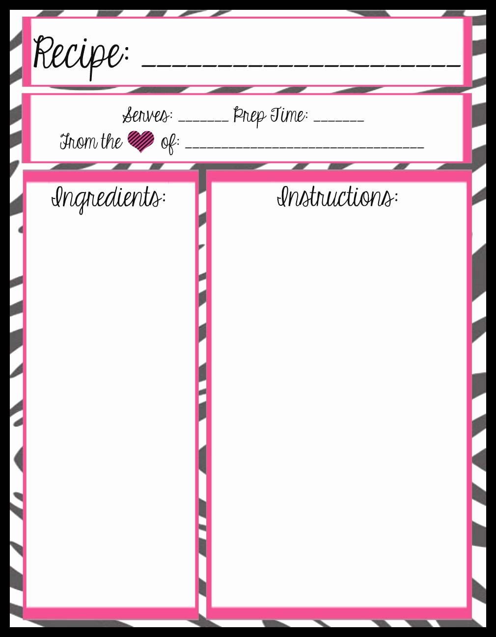 Make Your Own Cookbook Template Lovely Mesa S Place Full Page Recipe Templates [free Printables]