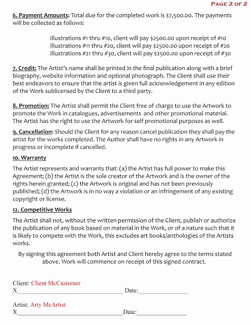 Makeup Contract Templates Inspirational 15 Of Freelance Artist Contract Template