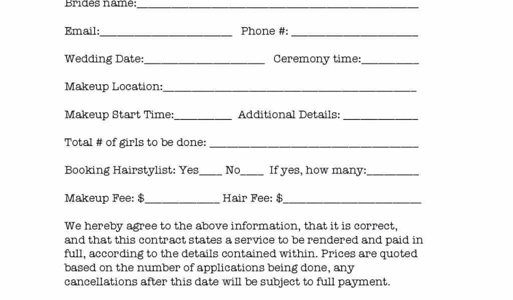 Makeup Contract Templates Unique Makeup Contract Style Guru Fashion Glitz Glamour