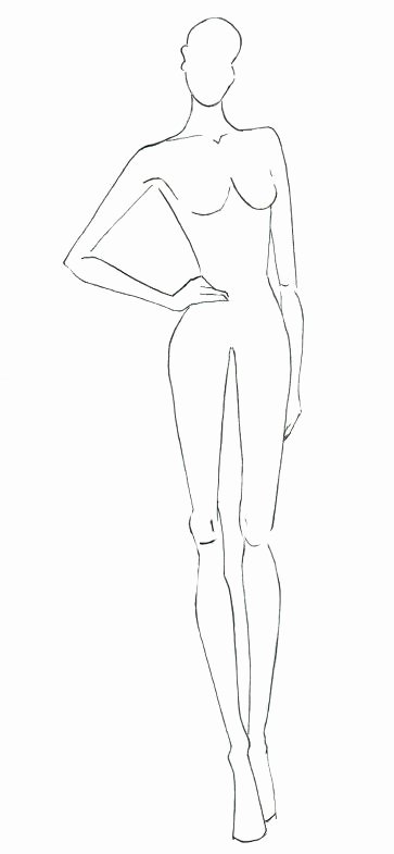 Mannequin Template for Fashion Design Inspirational 9 Head Croquis by Namita Seksaria at Coroflot