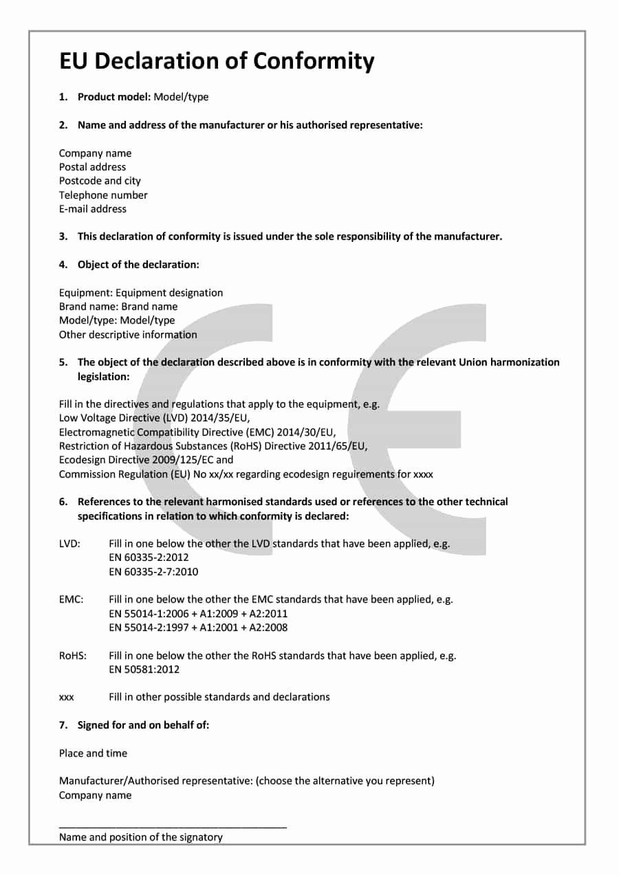 Manufacturers Representative Agreements Best Of 40 Free Certificate Of Conformance Templates &amp; forms