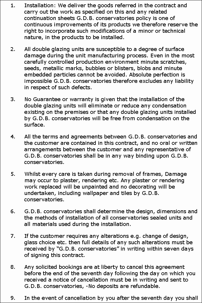 Manufacturers Representative Agreements Elegant Wel E to Gdb Conservatories