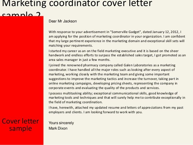 Marketing Coordinator Cover Letter Beautiful Marketing Coordinator Cover Letter