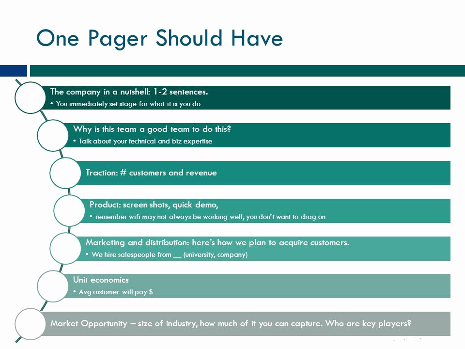 Marketing One Pager Template Beautiful Entrepreneur Pitch Deck Template Ppt Video Online