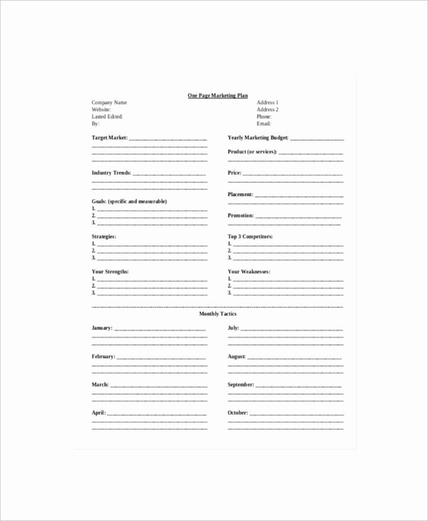 Marketing One Pager Template Best Of 7 E Page Marketing Templates – Free Sample Example