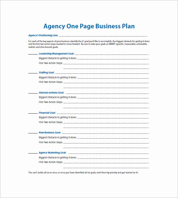 Marketing One Pager Template Elegant E Page Business Plan Template