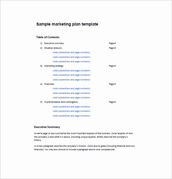 Marketing One Pager Template Fresh E Page Marketing Plan Template – 16 Free Sample