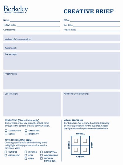 Marketing Project Request form Template Beautiful Creative Brief Template