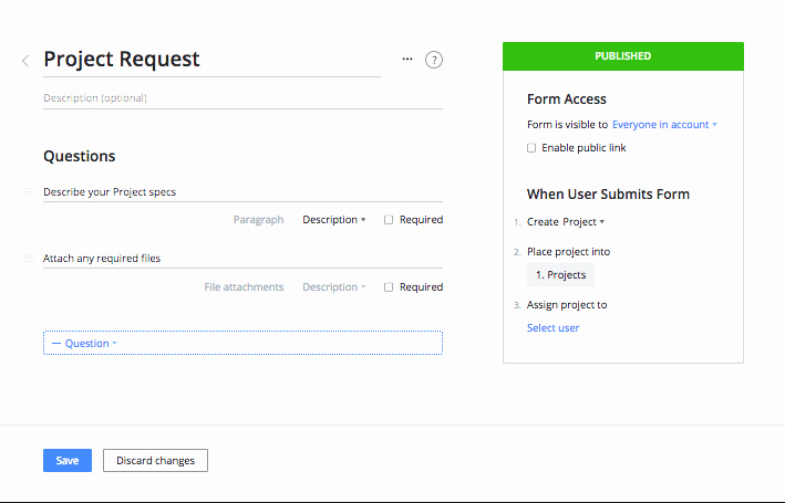 Marketing Project Request form Template Beautiful Option for Request forms to Use Templates – Wrike Help Portal