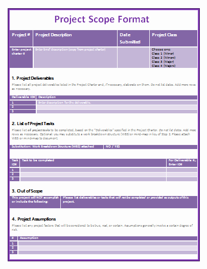 Marketing Project Request form Template Beautiful Project Scope Statement Template Templates