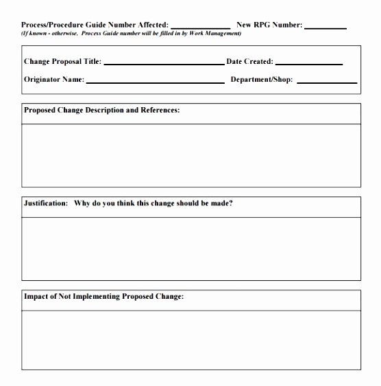 Marketing Project Request form Template Fresh 7 Process Change Proposal Template Iayty