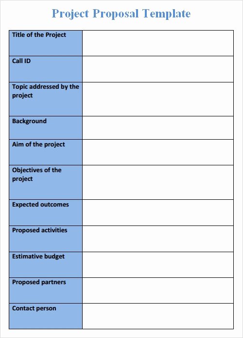 Marketing Project Request form Template Fresh 8 Proposal Templates to Download